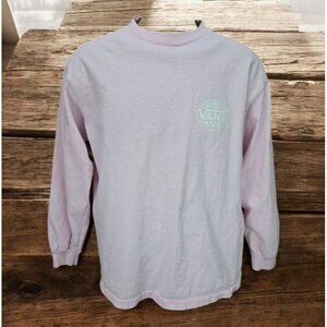 Vans "Off The Wall" Streetwear Pink Long Sleeve T-Shirt Medium